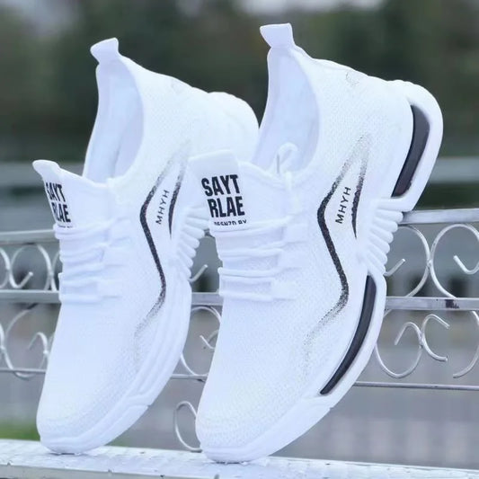 Andningsbara fritidssneakers för herr – mjuk mesh-sula