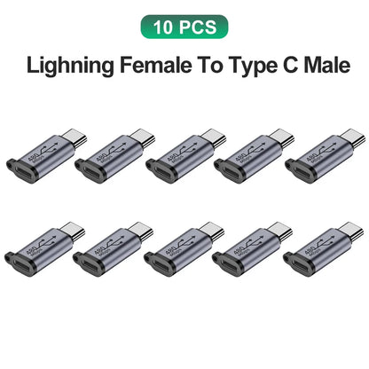 USB C To Lighning Adapter USB C Cable To IOS Fast Charging Connector Lighning Male to Type C Female Converter For iPhone
