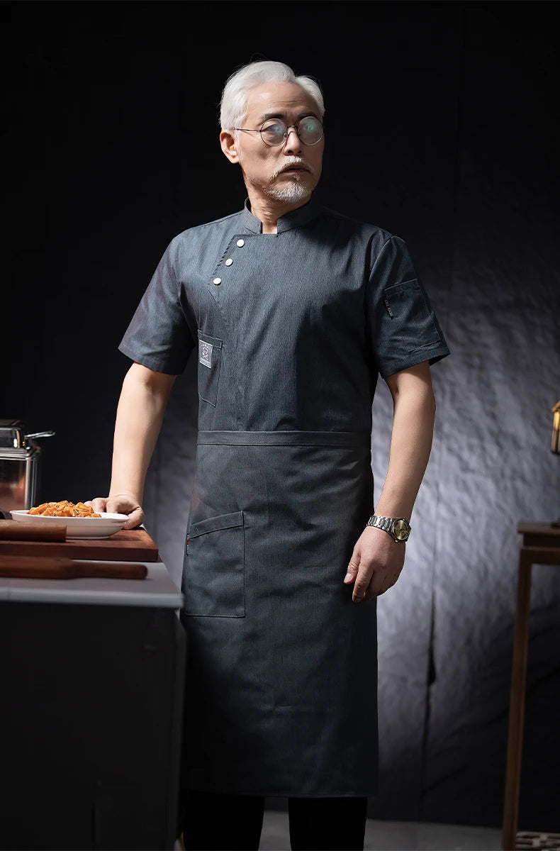 Catering Cooking White Shirt Restaurant Kitchen Chef T-shirt Baker Work Uniform Waiter Hotel Clothes Cook Jacket Cafe Overalls