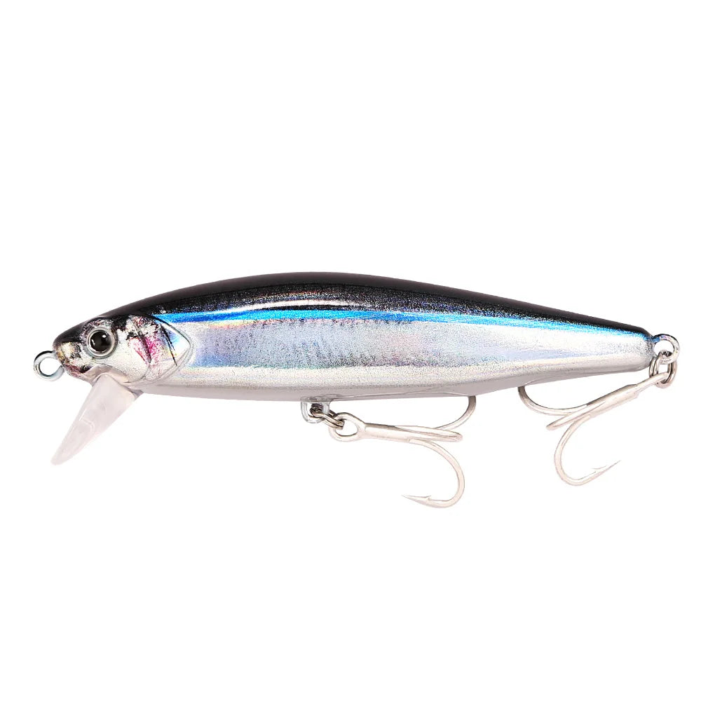 B&U Sinking Sea Fishing Minnow Lure  Long Cast Hard Bait with Sharp Treble Hooks, Saltwater Lures for Sea Bass Pike