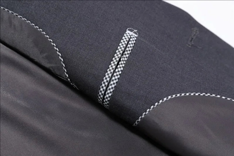 ZHUOLIN Herrkavaj Slim Fit – Sträcktyg Formell Bröllop Kontor Sport Marinblå Grå Svart Vinröd EU S–3XL