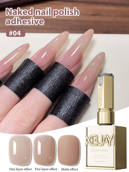 15ML Naked Nail Gel Polish Nails Gel Polish, Semi Permanent Varnish Nail Glue Soak Off UV LED Nail Polish Manicure Nail Supplies