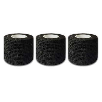 48/24/3PCS Black Tattoo Grip Cover Wraps Self-Adhesive Elastic Bandage Tape Breathable Strong Sports Tape Athletic Bandage Rolls