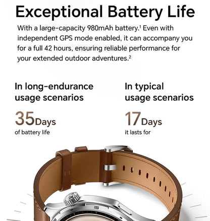Honor Watch 6 New Smartwatch 1.46' AMOLED Battery Lasts up to 35 Days More than 120 Fitness and Health Modes 5ATM Waterproof, IP69 Protection, Bluetooth 5.4
