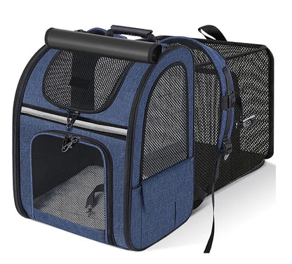 Cat Carrier Backpacks Expandable Cat Backpack with Shade Cover, Breathable Mesh Pet Carrier Backpack Bag for Travel Hiking Campi