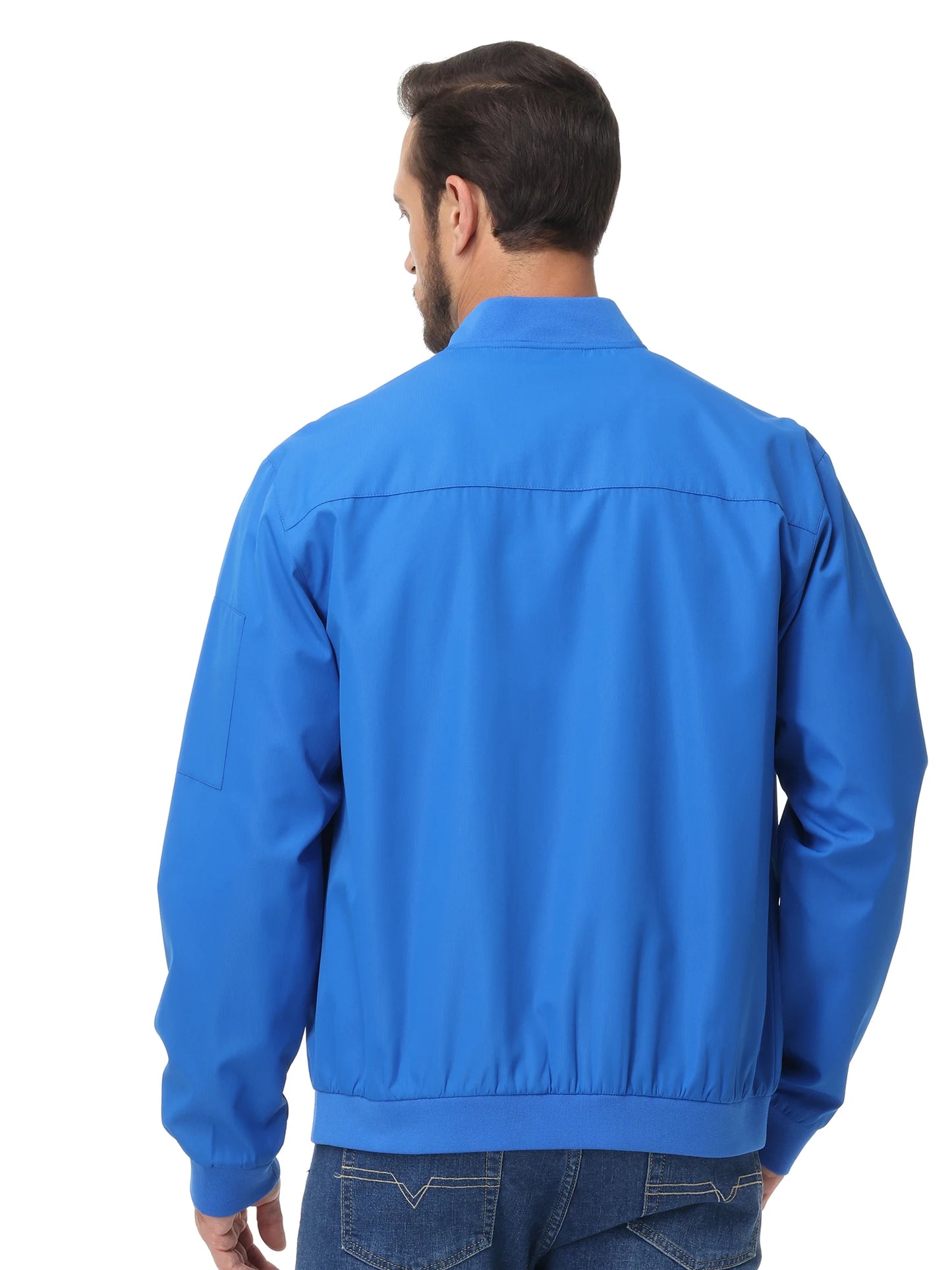 Men's Lightweight Windbreaker Jacket Causal Fashion Stylish BaseBall Coat with Side Inner Pocket for Work Golf Fishing