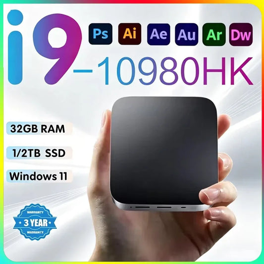 Kompakt Gaming Notebook Intel Core i9-10980HK 16/32GB RAM Upp till 2TB SSD – Win 11 Pro Triple 4K WiFi 6 BT5.2 Dubbel LAN Hemmakontor