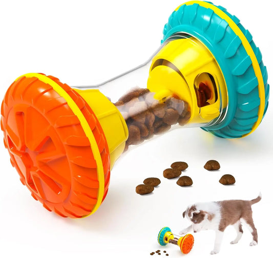 Interaktiv Pussellek för Hund – Godisdispenser Slow Feeder Mental Stimulans Mot Tristess Plast Vit