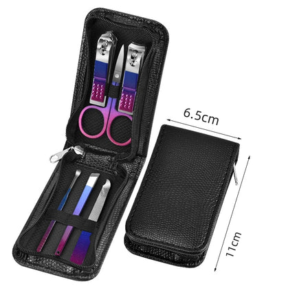 Professional 6-18pcs Set Stainless Steel Manicure & Pedicure Kit Precision Nail Care with Travel Case with Nail Clipper Scissor