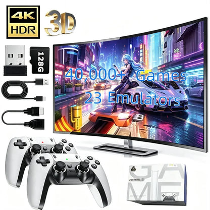 M15 4K TV Game Stick Retro Spelkonsol – 64GB/128GB 20 000–40 000 Spel 23 Emulatorer Trådlösa Handkontroller HDMI