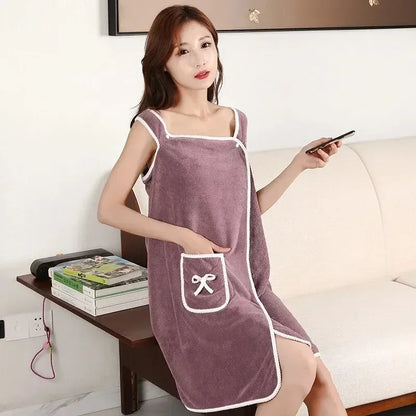 Womens Bath Towels Girls Wearable 135*80Cm Fast Drying Bathing Beach Spa Bathrobes Wash Clothing, Shower Bath And Gym Towel