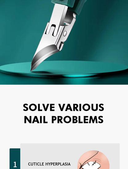 New Pointed-Nose, Beveled, Original Large-Opening Nail Clippers, Pointed-Nose Nail Cutters, Nail Trimmers, Household Pedicure Kn
