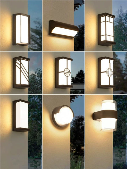 LED Vägglampa Utomhus IP65 – 20W, Varmvit/Kallvit/Naturvit, Med/Utan Radarsensor, 4 Stilar, AC110–265V