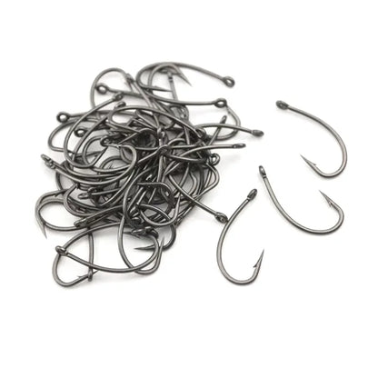50pcs High Carbon Steel Curved Back Octopus Circle Hooks – Jig Hook for Fly Fishing & Carp Tackle