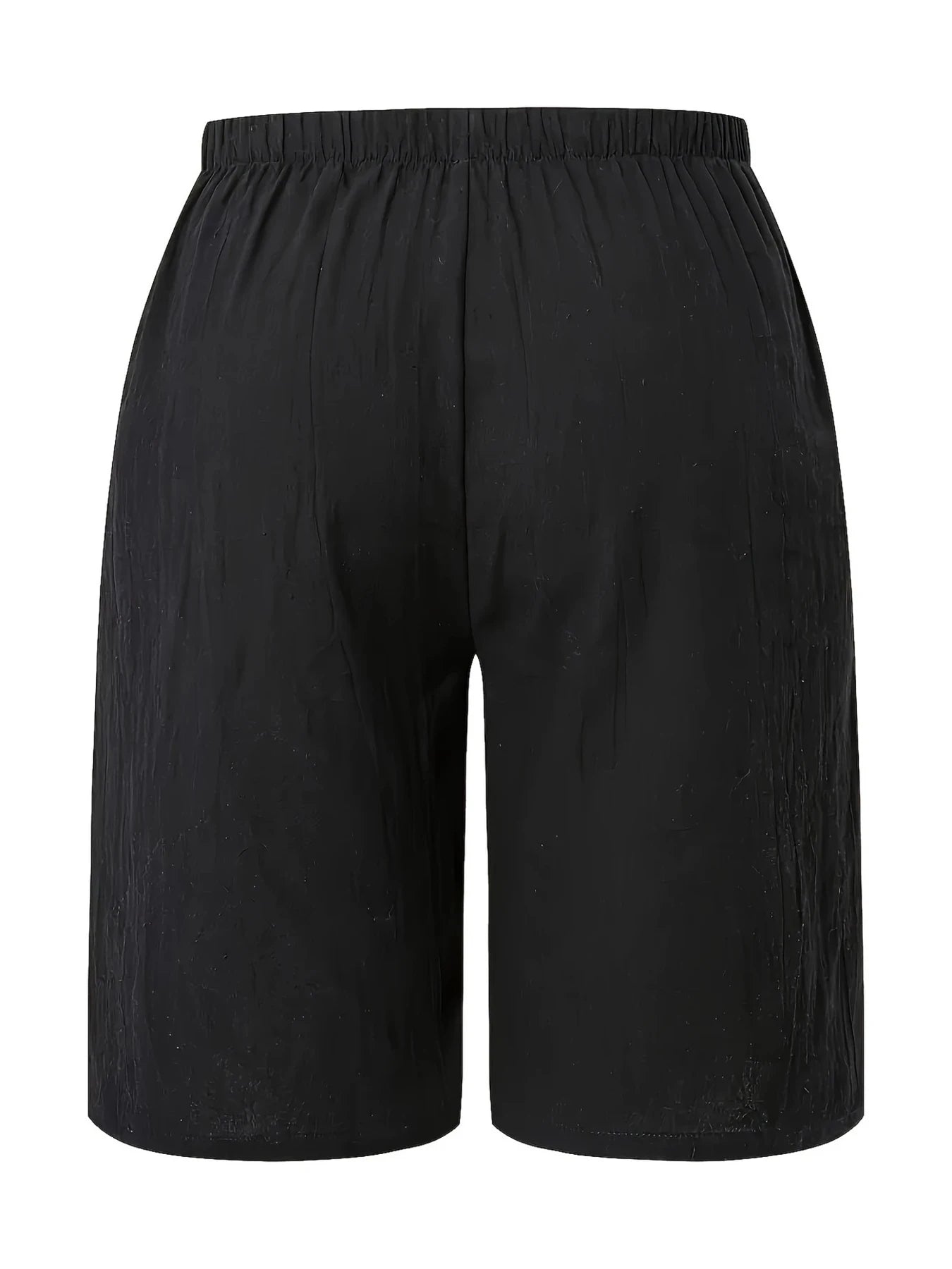 Dam Wide Leg Byxor Knälång – Elastisk Midja Dragsko Casual Vår/Sommar, 5 Färger S–XXL