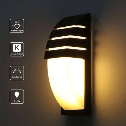 LED Vägglampa Utomhus IP65 – 12W/30W, Varmvit/Kallvit, Med/Utan PIR Radarsensor 360°, AC85–265V