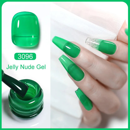Clou Beaute Transparent French Gel Polish Translucent Nude Pink Red Jelly Glass Milky White Varnish Rainbow Color Nail Art