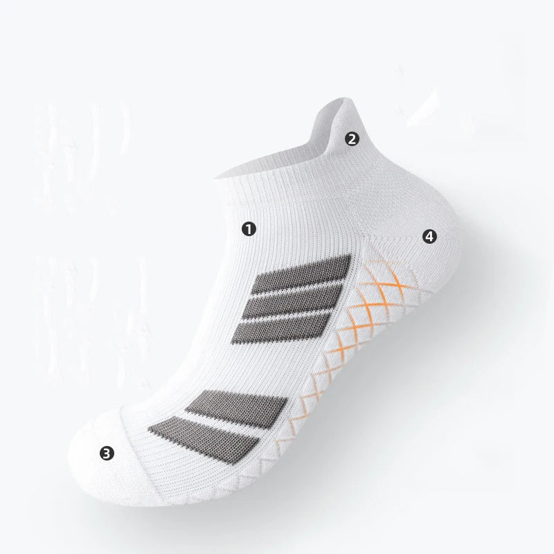 10Pairs Black Low Cut Sports Socks Unisex Breathable Sweat Absorbing Running Basketball Leisure Towel Bottom Socks for Men And W