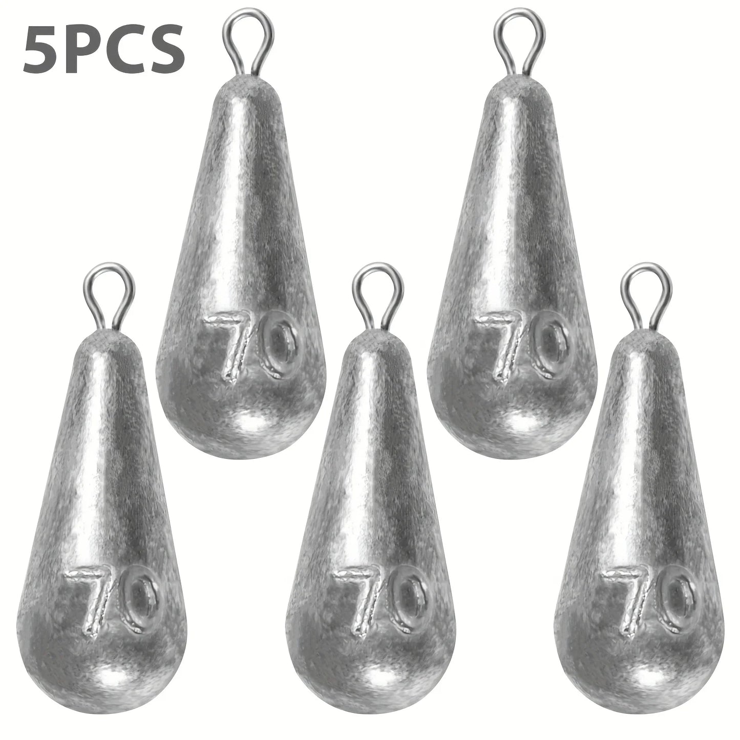 Fishing Weights Sinkers, 10 Sizes Teardrop-Shaped Fishing Lead Sinkers, Bass Casting Drop Shot Weights for Saltwater Freshwater