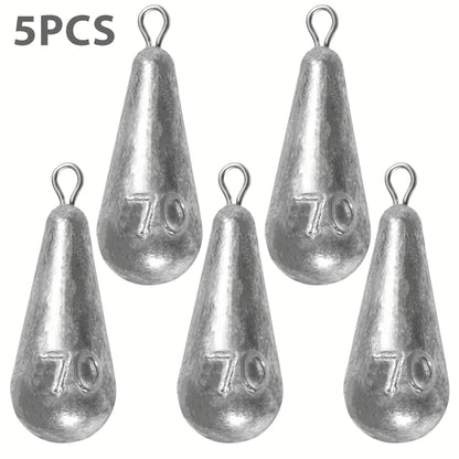 Fishing Weights Sinkers, 10 Sizes Teardrop-Shaped Fishing Lead Sinkers, Bass Casting Drop Shot Weights for Saltwater Freshwater