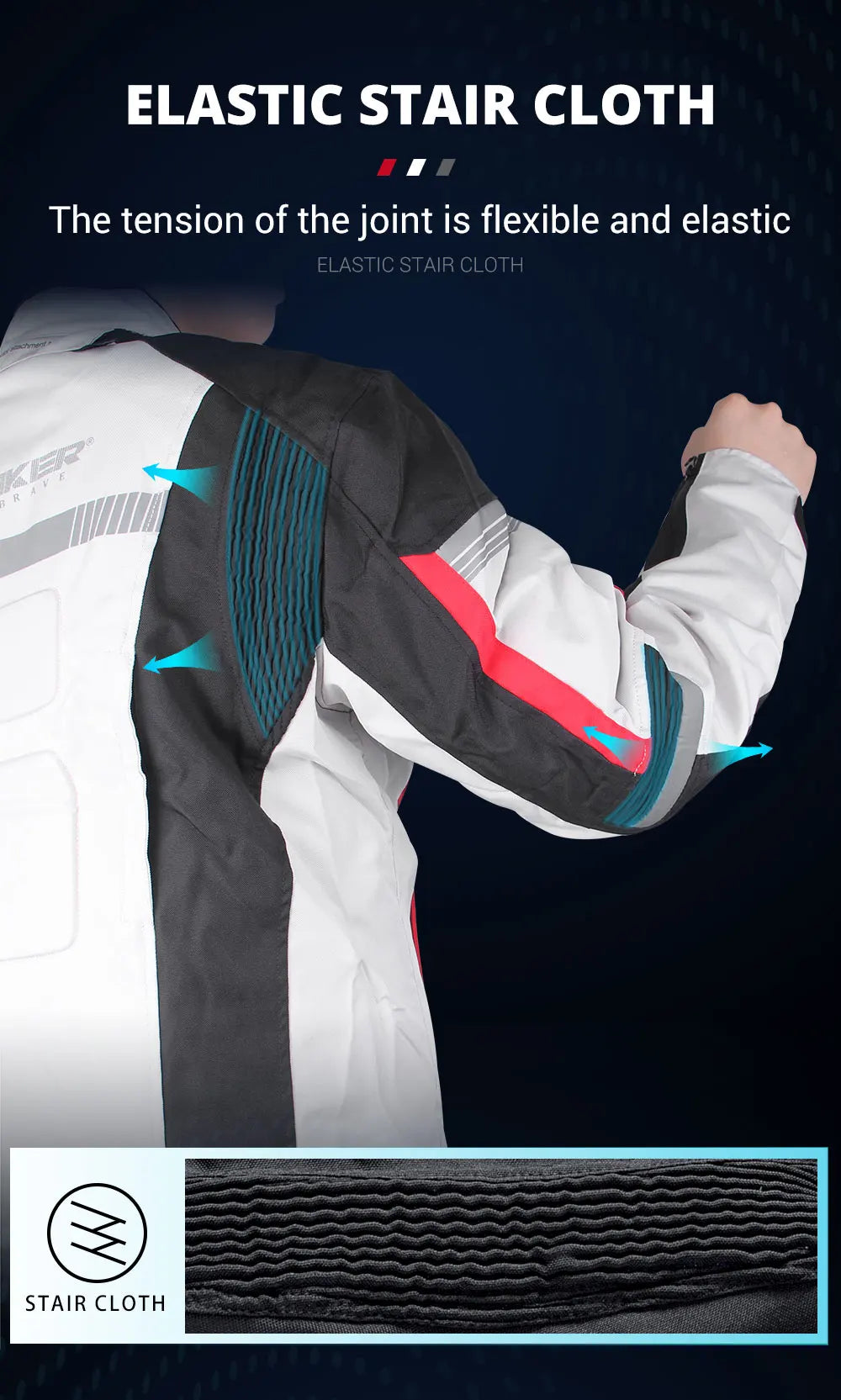 Men's Motorcycle Jackets Anti-fall Wear-resistant Motorbike Jacket With 5pcs Protector Motocross Racing Clothing Protection
