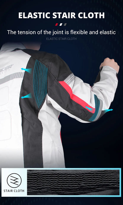 Men's Motorcycle Jackets Anti-fall Wear-resistant Motorbike Jacket With 5pcs Protector Motocross Racing Clothing Protection