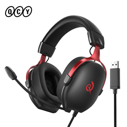 QCY VN200 Pro gamingheadset med USB-A, mikrofon och virtuellt 7.1-ljud