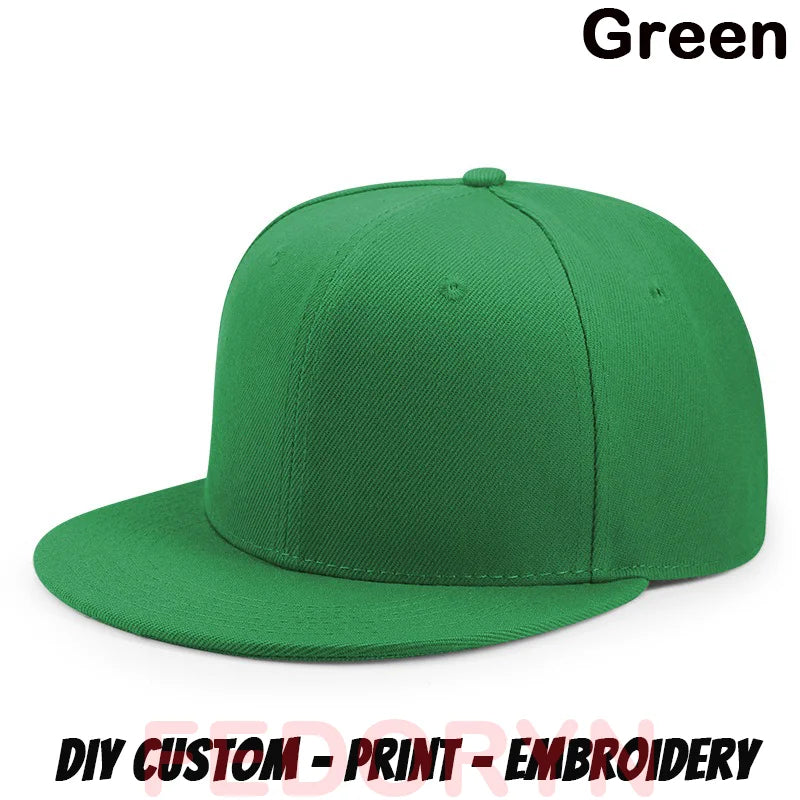 FEDORYN Snapback Keps Splice-Färger Hip Hop – 40 Färger Akryl/Polyester Justerbar Unisex Anpassad Brodyr Tryck Grossist Dropshipping