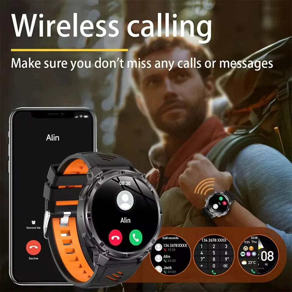 T-Rex3 Pro Militär Smartklocka 2026 – 1100mAh, GPS, Kompass, 5ATM, 14 Färger