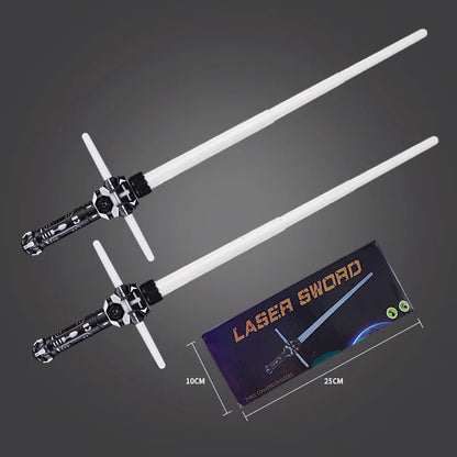 Lightsaber 2 In 1 RGB Adjustable Light Saber Toys Children Double Switch Sword Toys For Boys Luminous Gifts light saber