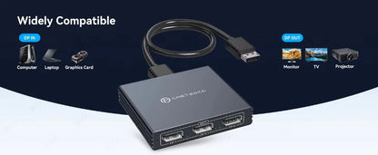 MZX MST-splitter för tre skärmar, DisplayPort eller USB-C