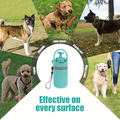 Portable Dog Pooper Scooper Waste Pick-up Outdoor Cleaner Builtin Garbage Bag Handheld Poop Grabber No Touch Design for Pet Use