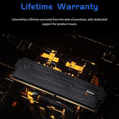 Netac Memory RAM 8G 16G 8Gx2 16Gx2 DDR4 288Pin UDIMM 3200MHz 3600MHz Support XMP2.0 DDR5 4800MHz Dual Channel RAM for Desktop PC