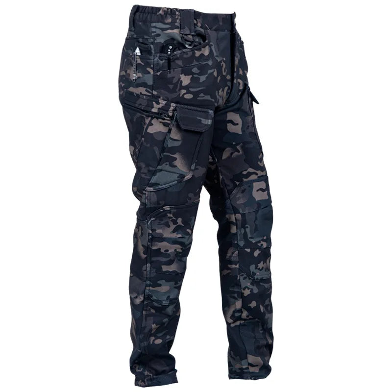 Outdoor Assault Pants with Thickened Fleece for Men Waterproof and Warm Various Colors of Casual Work Pants Hiking Pants