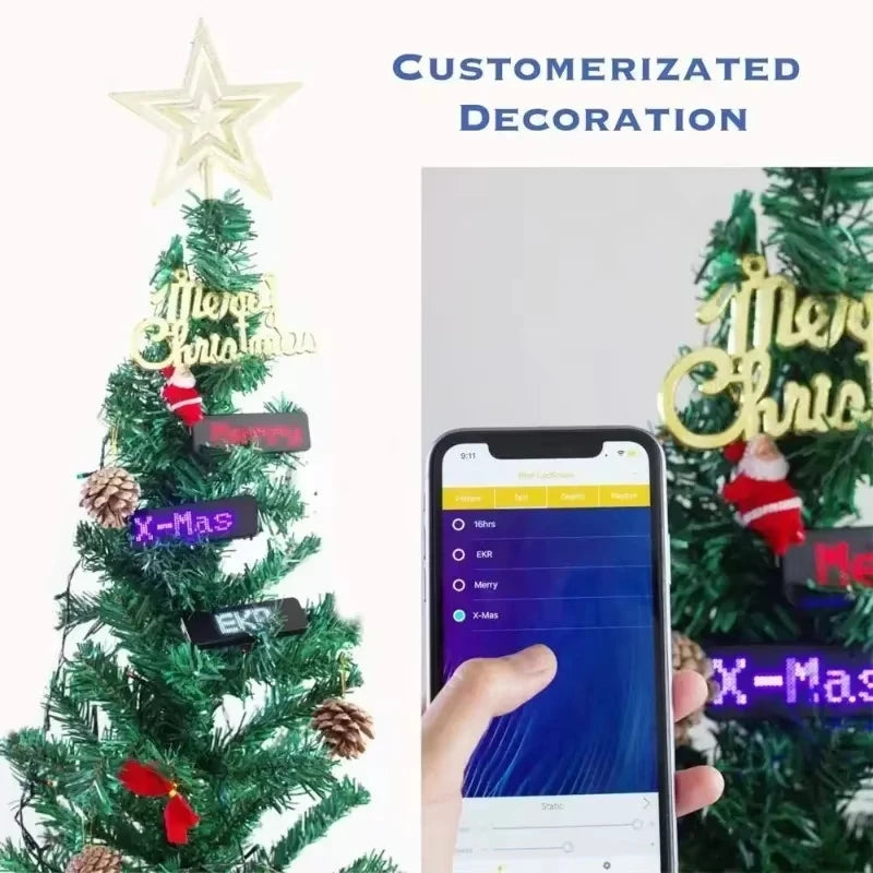 Bluetooth LED Module Name Badge DIY Programmable Scrolling Message Board Mini LED Display HD DIY Electronic Kit