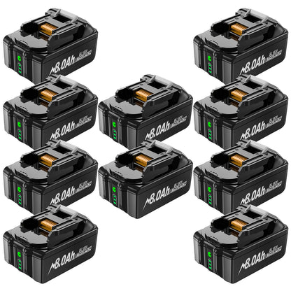 For Makita BL1830 Battery 18V 8000mAh Battery BL1830 BL1815 BL1860 BL1840 Tool Rechargeable Battery With 6A Charger