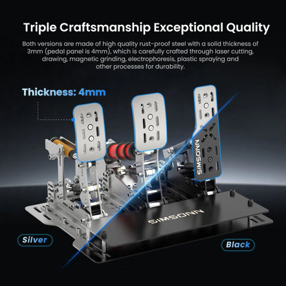 SIMSONN Plus X Sim Racing Simulator Pedal PC Simracing Pedals Support VAM Series Vibration Motor Driving Game Accessories