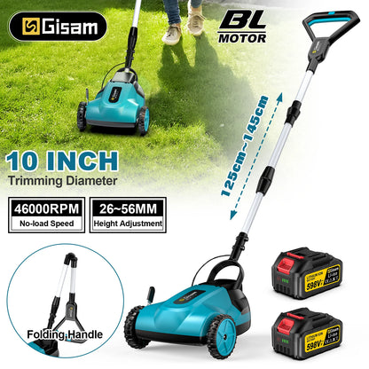 Gisam elektrisk gräsklippare 46000RPM 5000W sladdlös grästrimmer