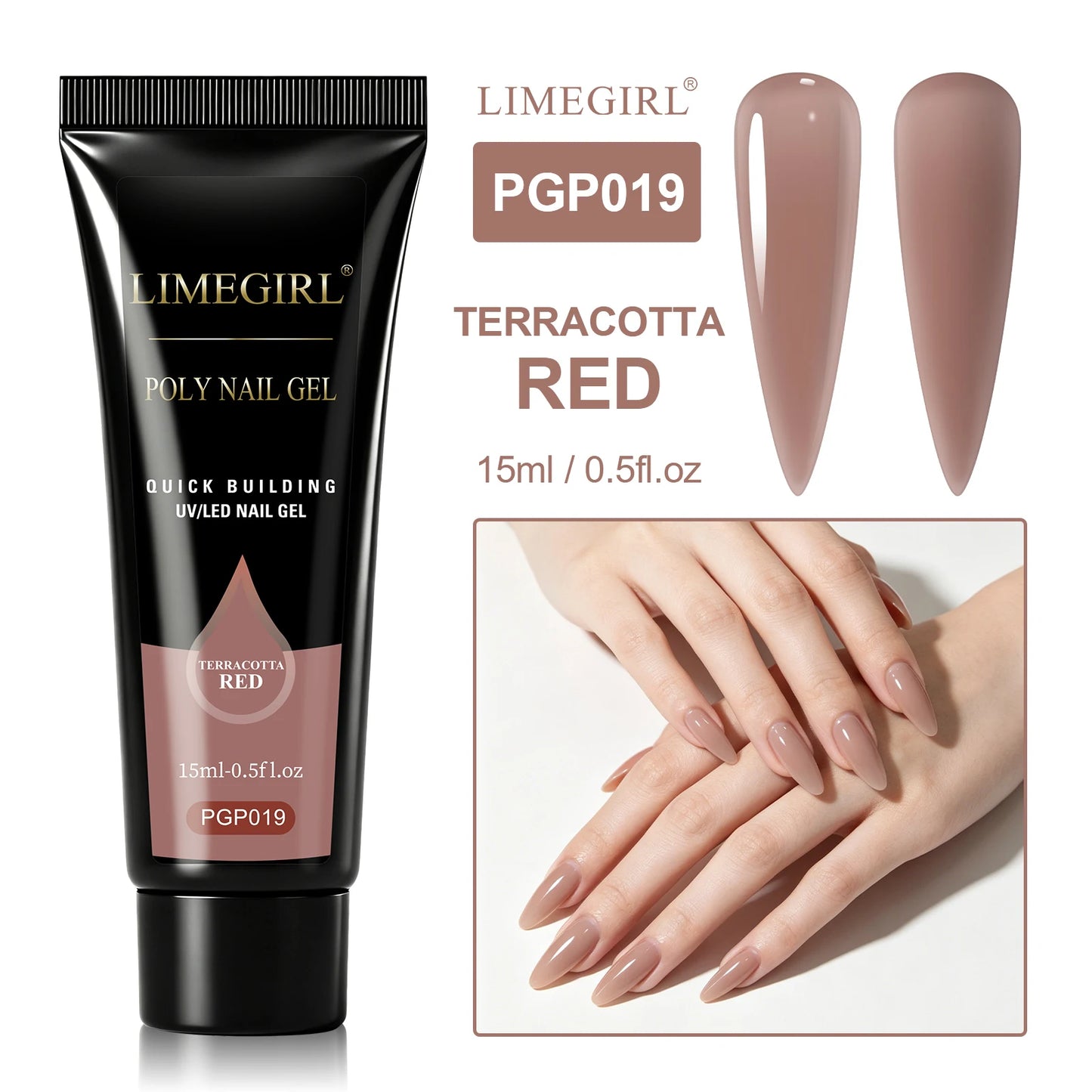 LIMEGIRL 25Colors Poly Extension Nail Gel For Nails Art Acrylic Manicure Design UV Varnishes Semi Permanent Quick Extension Gel