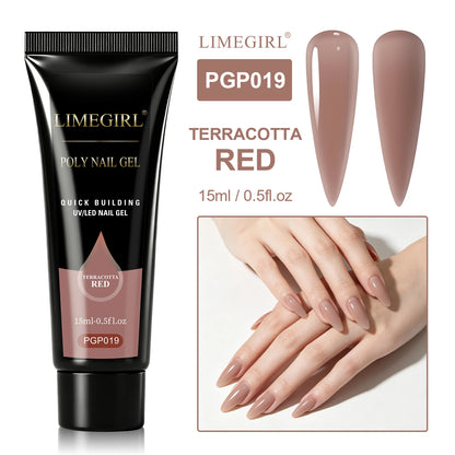 LIMEGIRL 25Colors Poly Extension Nail Gel For Nails Art Acrylic Manicure Design UV Varnishes Semi Permanent Quick Extension Gel