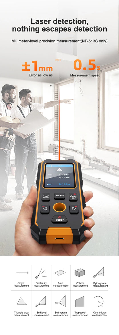 NOYAFA NF-513S Metal Detector Wall Scanner AC Live Cable Wires Metal Wood Stud Find with Positioning Hole Wall Detector