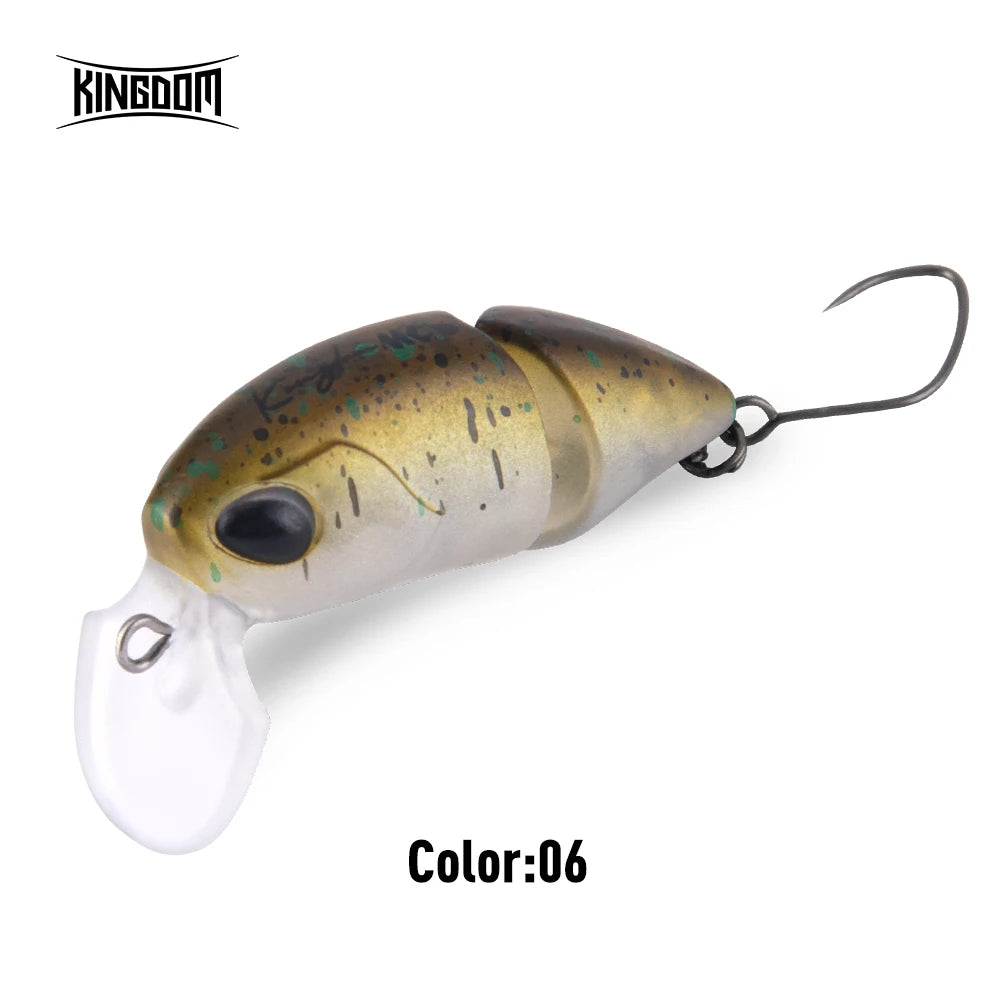Kingdom Micro Expert Fishing Lure 2.3g 37mm Jointed Floating Minnow Artificial Hard Bait Swimbait Topwater Crankbait Trout Lure
