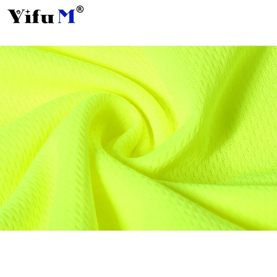 DIY Logo Outdoor Sports Fluorescent High Visibility Safety Work Shirt Breathable Work T Shirt Reflective Vest T-shirt Quick Dry