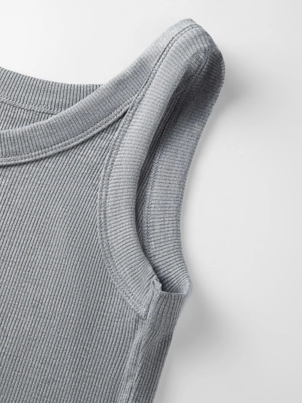 Dam Ribbed 100% Bomull Linne – Ärmlös O-ringning Bodycon Mjuk Andningsbar Sommar, 1/2/3-pack S–XXXL