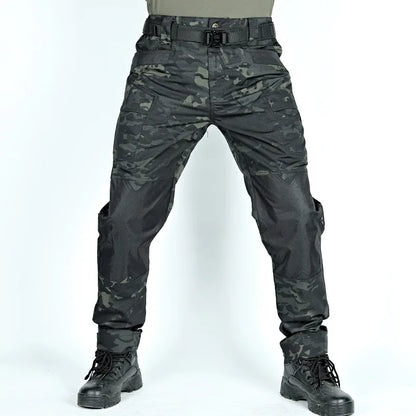 Raiders Tactical Pants Men's Summer Outdoor Work Pants with Multiple Pockets Camouflage Anti Tear Loose Casual Pants