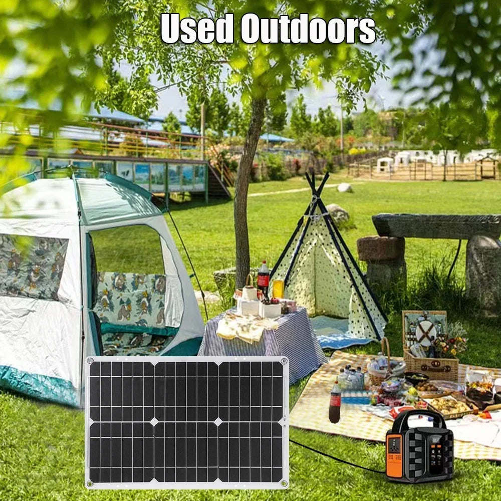 Komplett Solkraftsystem 4000W/6000W – 20W Monokristallin Solpanel + Modifierad Sinusvåg Inverter 110V/220V + 30A PWM-regulator 12V/24V