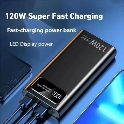 Lenovo 120W 200000mAh Power Bank Fast Charge Large Capacity External Battery CCC Mobile Power For Iphone Samsung Xiaomi NEW