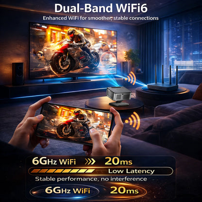 XIWBSY T08 Plus Full HD-projektor med autofokus och Android 11