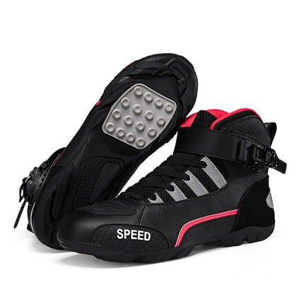 2026 New Leather Motos Breathable Anti Slip Wear-resistant Riders Boots Motorcycle Boots Men Motorbike Racing Ankle Length Shoes