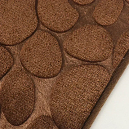 80x80cm New L-shaped Bath Mat Cobblestone Memory Foam Super Absorbent Non-Slip Corner Mat for Bathroom Shower Toilet Home Decor